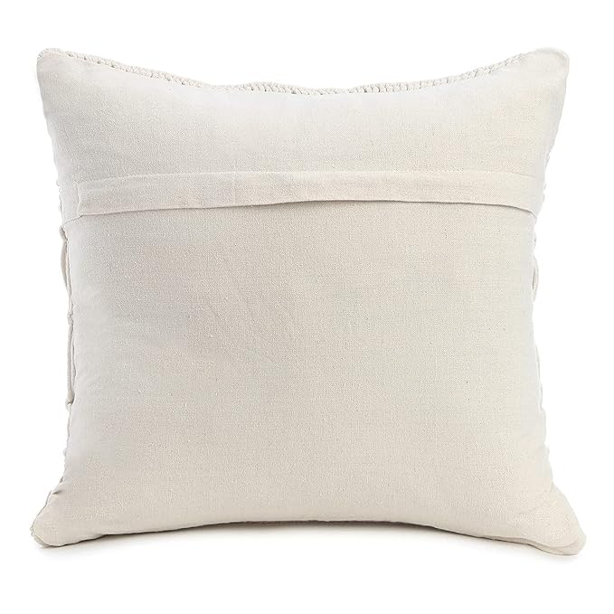 Stylish Macrame Cotton Cushion With Cover 16 x 16 inches - Leechoo
